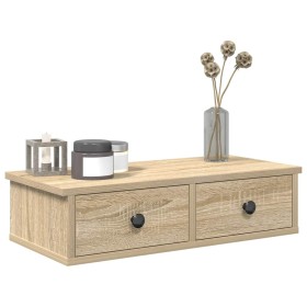 Estante de pared con cajones madera contrachapada roble sonoma en Estanterías | Comprar online en Foru.es