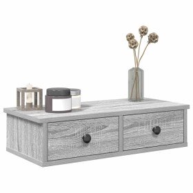 Estante de pared con cajones madera contrachapada roble ahumado en Estanterías | Comprar online en Foru.es