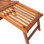 Tumbona de jardín con reposapiés y cojín madera maciza acacia de vidaXL, Tumbonas - Ref: Foro24-3064020, Precio: 143,01 €, De...