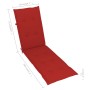 Tumbona de jardín con reposapiés y cojín madera maciza acacia de vidaXL, Tumbonas - Ref: Foro24-3064020, Precio: 143,01 €, De...