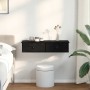 Estante de pared con cajones de madera contrachapada negro en Estanterías | Comprar online en Foru.es