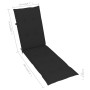 Tumbona de jardín con reposapiés y cojín madera maciza acacia de vidaXL, Tumbonas - Ref: Foro24-3064021, Precio: 140,08 €, De...