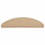 Alfombrilla autoadhesiva escalera sisal 15 uds arena 65x21x4 cm de vidaXL, Alfombrillas para escalones - Ref: Foro24-326879, ...