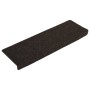 Alfombrilla de escaleras 15 uds tela punzonada marrón oscuro de vidaXL, Alfombrillas para escalones - Ref: Foro24-326187, Pre...