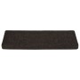 Alfombrilla de escaleras 15 uds tela punzonada marrón oscuro de vidaXL, Alfombrillas para escalones - Ref: Foro24-326187, Pre...