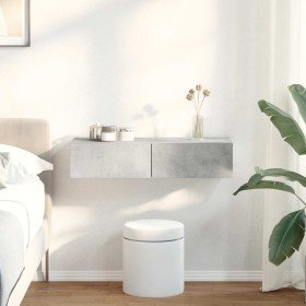 Estante de pared con cajones madera contrachapada gris hormigón en Estanterías | Comprar online en Foru.es