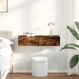 Estante de pared con cajones de madera contrachapada blanco en Estanterías | Comprar online en Foru.es