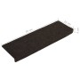 Alfombrilla de escaleras 15 uds tela punzonada marrón oscuro de vidaXL, Alfombrillas para escalones - Ref: Foro24-326187, Pre...