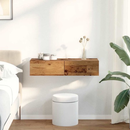 Estante de pared con cajones madera contrachapada madera vieja en Estanterías | Comprar online en Foru.es