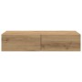Estante de pared cajones madera contrachapada roble artesanal en Estanterías | Comprar online en Foru.es