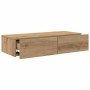 Estante de pared cajones madera contrachapada roble artesanal en Estanterías | Comprar online en Foru.es