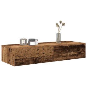 Estante de pared con cajones madera vieja 100x36x19 cm en Estanterías | Comprar online en Foru.es