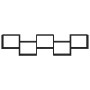 Estante cubo de pared 5 compartimentos madera ingeniería negro en Estanterías | Comprar online en Foru.es