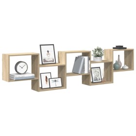 Estante cubo de pared 5 compartimentos madera roble Sonoma en Estanterías | Comprar online en Foru.es