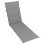 Tumbona de jardín con reposapiés y cojín madera maciza acacia de vidaXL, Tumbonas - Ref: Foro24-3064015, Precio: 142,97 €, De...