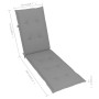 Tumbona de jardín con reposapiés y cojín madera maciza acacia de vidaXL, Tumbonas - Ref: Foro24-3064015, Precio: 142,97 €, De...
