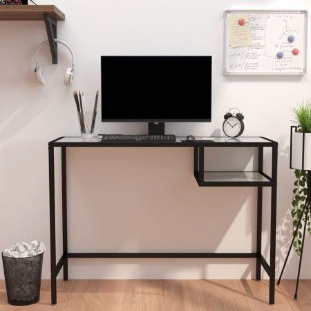 Escritorio para ordenador vidrio blanco mármol 100x36x74 cm de vidaXL, Escritorios - Ref: Foro24-331624, Precio: 82,49 €, Des...