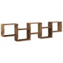 Estante cubo de pared 5 compartimentos madera envejecida en Estanterías | Comprar online en Foru.es