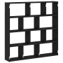 Estante cubo de pared 12 compartimentos madera ingeniería negro en Estanterías | Comprar online en Foru.es