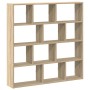 Estante cubo de pared 12 compartimentos madera roble sonoma en Estanterías | Comprar online en Foru.es
