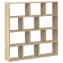 Estante cubo de pared 12 compartimentos madera roble sonoma en Estanterías | Comprar online en Foru.es