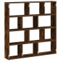 Estante cubo de pared 12 compartimentos madera roble ahumado en Estanterías | Comprar online en Foru.es