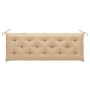 Banco de jardín con cojín madera maciza de acacia 157 cm de vidaXL, Bancos de jardín - Ref: Foro24-3064284, Precio: 180,58 €,...