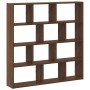 Estante cubo de pared 12 compartimentos madera roble marrón en Estanterías | Comprar online en Foru.es