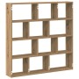 Estante cubo de pared 12 compartimentos madera roble artisan en Estanterías | Comprar online en Foru.es
