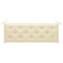 Banco de jardín con cojín madera maciza de acacia 157 cm de vidaXL, Bancos de jardín - Ref: Foro24-3064283, Precio: 172,69 €,...