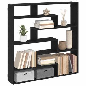 Estante cubo de pared 7 compartimentos madera ingeniería negro en Estanterías | Comprar online en Foru.es
