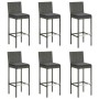 Muebles de bar de jardín 7 pzas ratán PE y cojines antracita de vidaXL, Conjuntos de jardín - Ref: Foro24-3064801, Precio: 55...