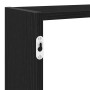 Estante cubo de pared 7 compartimentos madera ingeniería negro en Estanterías | Comprar online en Foru.es
