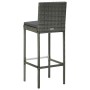 Muebles de bar de jardín 7 pzas ratán PE y cojines antracita de vidaXL, Conjuntos de jardín - Ref: Foro24-3064801, Precio: 55...