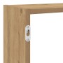 Estante cubo de pared 7 compartimentos madera roble artisan en Estanterías | Comprar online en Foru.es