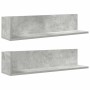 Estantes de pared 2 uds madera gris hormigón 75x16,5x16,5 cm en Estanterías | Comprar online en Foru.es