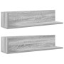 Estantes de pared 2 uds madera gris Sonoma 75x16,5x16,5 cm en Estanterías | Comprar online en Foru.es