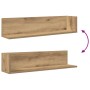 Estantes de pared 2 uds madera roble artisan 75x16,5x16,5 cm en Estanterías | Comprar online en Foru.es