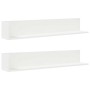 Estante de pared 2 uds madera ingeniería blanco 100x16,5x16,5cm en Estanterías | Comprar online en Foru.es