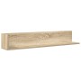 Estantes pared 2 uds madera roble Sonoma 100x16,5x16,5 cm en Estanterías | Comprar online en Foru.es
