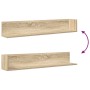 Estantes pared 2 uds madera roble Sonoma 100x16,5x16,5 cm en Estanterías | Comprar online en Foru.es