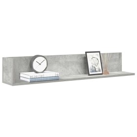Estantes de pared 2 uds madera gris hormigón 100x16,5x16,5 cm en Estanterías | Comprar online en Foru.es