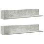 Estantes de pared 2 uds madera gris hormigón 100x16,5x16,5 cm en Estanterías | Comprar online en Foru.es