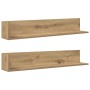 Estantes de pared 2 uds madera roble artisan 100x16,5x16,5 cm en Estanterías | Comprar online en Foru.es