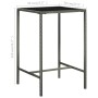 Mesa y taburetes altos jardín 3 piezas ratán sintético gris de vidaXL, Conjuntos de jardín - Ref: Foro24-3064818, Precio: 150...