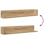 Estantes de pared 2 uds madera roble artisan 100x16,5x16,5 cm en Estanterías | Comprar online en Foru.es