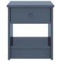 Mesita de noche madera maciza de mango gris claro 35x30x40 cm de vidaXL, Mesitas de noche - Ref: Foro24-322225, Precio: 47,54...