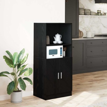 Mueble de cocina madera de ingeniería negro 57x41,5x131,5 cm en Armarios de cocina | Comprar online en Foru.es