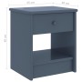 Mesita de noche madera maciza de mango gris claro 35x30x40 cm de vidaXL, Mesitas de noche - Ref: Foro24-322225, Precio: 47,54...
