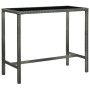Mesa y taburetes altos jardín 5 piezas ratán sintético gris de vidaXL, Conjuntos de jardín - Ref: Foro24-3064833, Precio: 398...